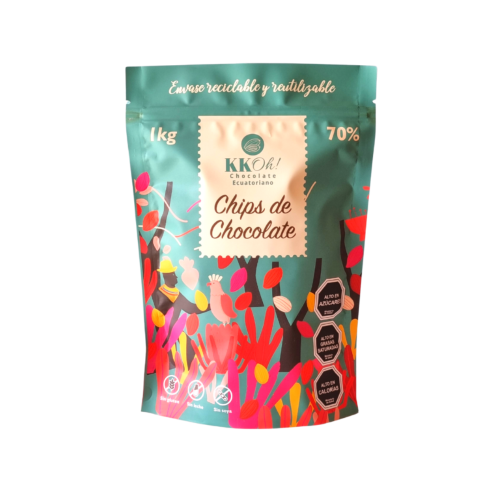 Chips de Chocolate 70% Sin Gluten Sin Leche Sin Soya 500 grs Marca kkoh 1 Chips de Chocolate 70% Sin Gluten Sin Leche Sin Soya 500 grs Marca kkoh