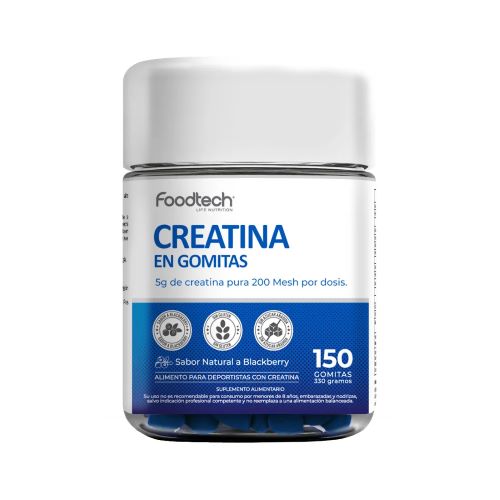 Creatina en Gomitas 150 Gummies Marca Foodtech