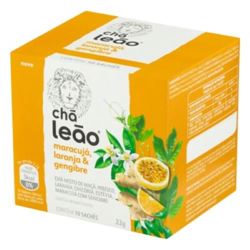 Te Maracuya, Naranja y Gengibre 22 Gr. 10 Saches Marca Leao 1 Te Maracuya, Naranja y Gengibre 22 Gr. 10 Saches Marca Leao