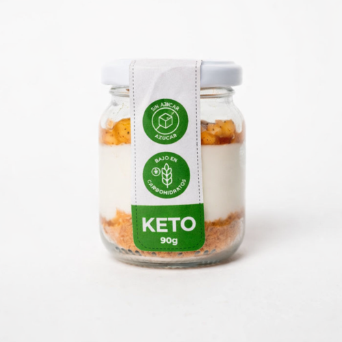 Postre Cheesecake Crumble de Manzana Keto, Sin Azúcar Añadida, 90 g, Tremus