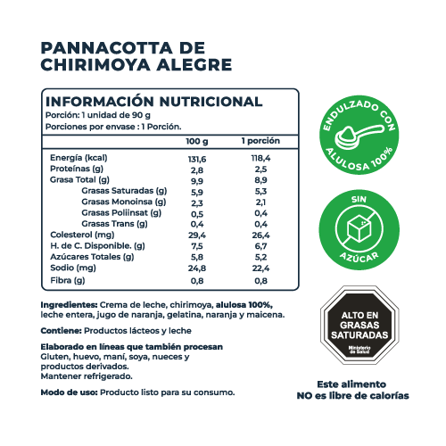 Postre Pannacotta de Chirimoya Alegre, sin azúcar, Marca Tremus - Imagen 5
