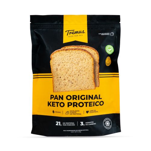 Pan de Molde Original Keto, Proteico y Vegano, 450 g, Tremus