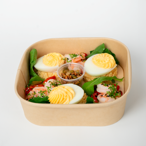 (D) Ensalada de Huevo Mimosa y Hummus, Marca Tremus 2 (D) Ensalada de Huevo Mimosa y Hummus, Marca Tremus - Imagen 2
