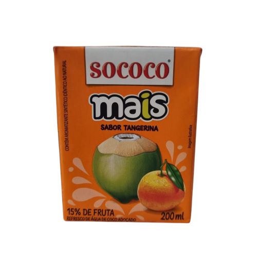 Agua de Coco Sabor Mandarina 200 ml Marca Yoki 1 Agua de Coco Sabor Mandarina 200 ml Marca Yoki