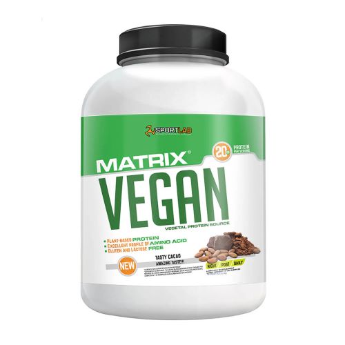 Proteína Vegana VEGAN MATRIX sabor Tasty Cacao 2.27Kg Marca Sport lab