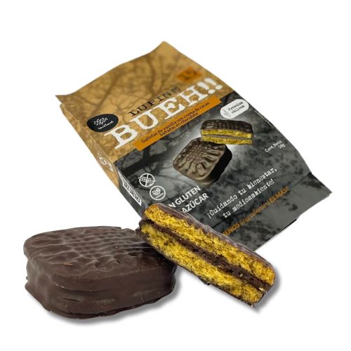 Sandwich galleta bueh!! vainilla crema cacao baño chocolate 38 g Marca Terrium