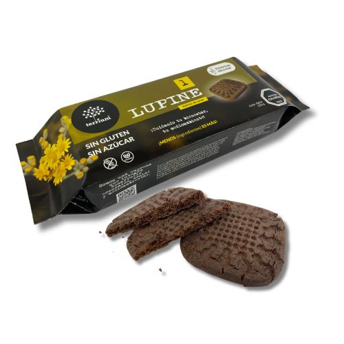 Galletas lupine cacao 150 g Marca Terrium