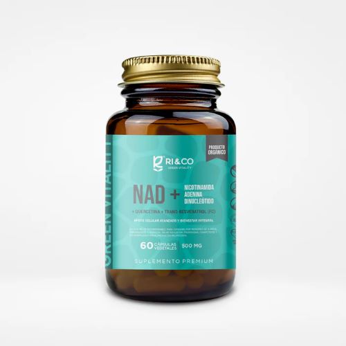 NAD+ Quercetina y Resveratrol  (60 cap x 500mg) marca RI&CO