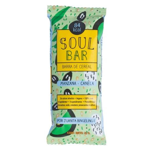 Barra de Cereal Soul Bar Manzana Canela 35 grs c/u marca Wild Foods
