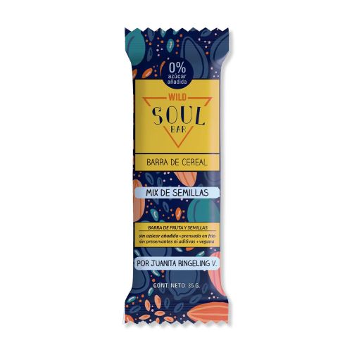 Barra de Cereal Soul Bar Semillas Ancestrales 35 grs c/u marca Wild Foods