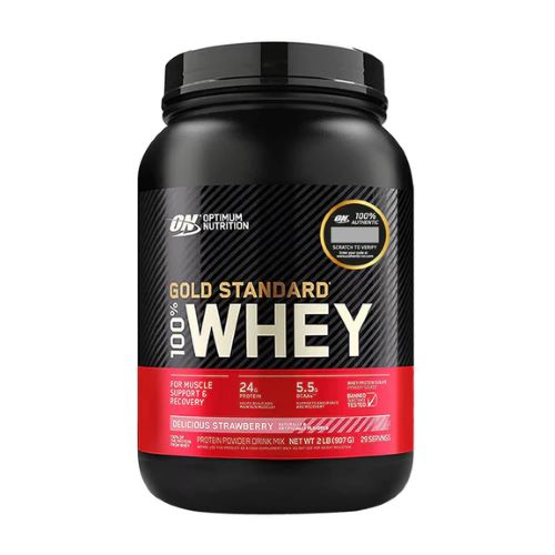 Gold Standard 100 % Whey Strawberry 907grs (2Lb) Marca On