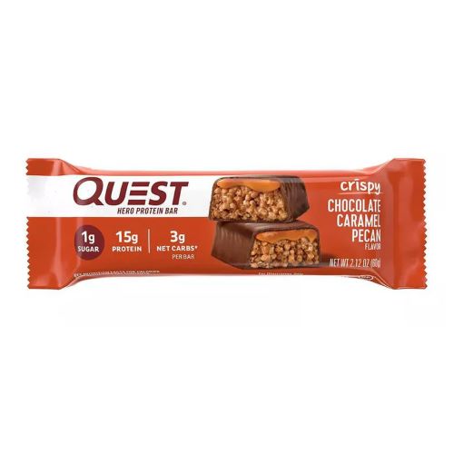 Barra de 15grs Proteinas Sabor Caramel Pecan 60 grs Marca Quest