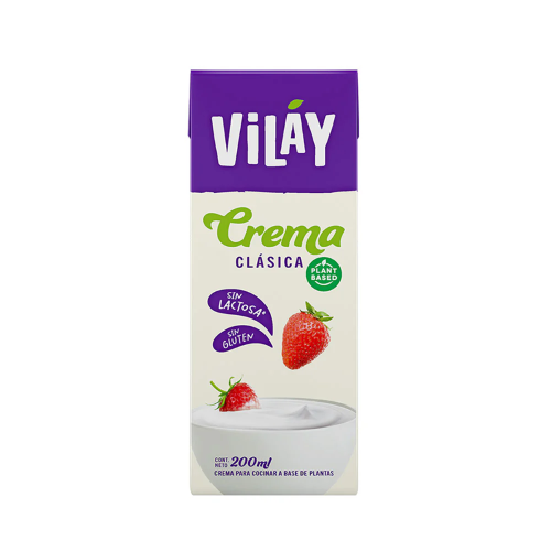 Crema Vegana para Reposteria 200 ml Marca Vilay