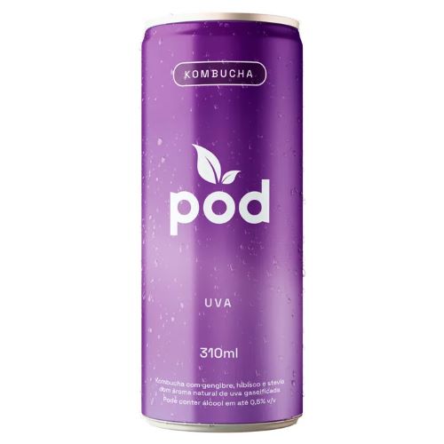 Kombucha Uva 310 ml Marca Pod