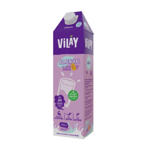 Bebida Vegetal de Almendras Sabor Original Sin Gluten Sin Soya 1 LT Marca Vilay 1 Bebida Vegetal de Almendras Sabor Original Sin Gluten Sin Soya 1 LT Marca Vilay