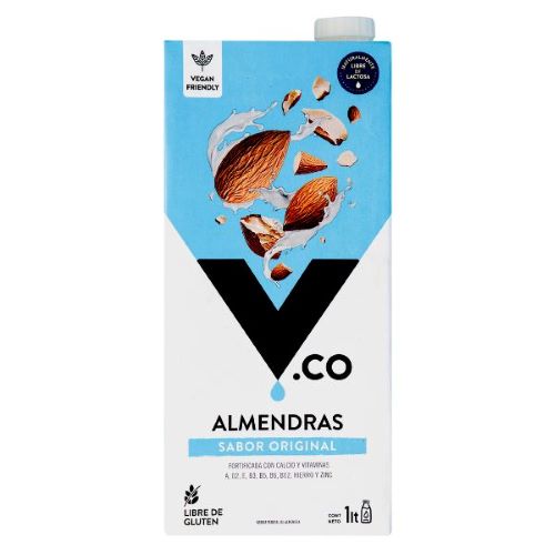 Bebida Vegetal de Almendras Sabor Original 1 Lt Marca V.co
