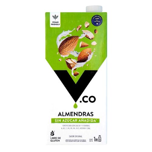 Bebida Vegetal de Almendras Sin Azucar 1 Lt Marca V.co