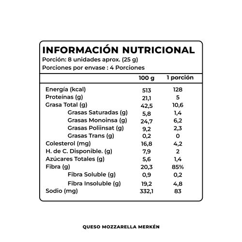 Crackers Keto Protein Queso Mozzarella y Merkén, 100 g, Tremus - Imagen 3