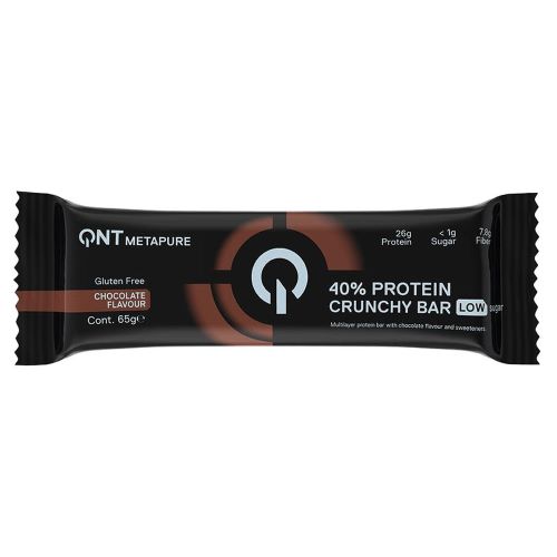 Barra de Proteinas Crunchy Bar Chocolate 65g Marca QNT