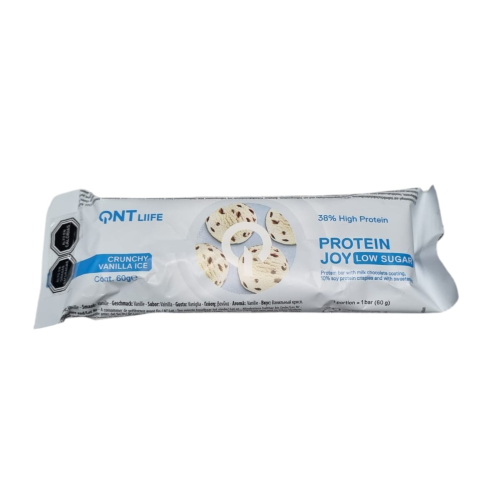 Barra de Proteinas Joy 38% Sabor Vainilla Bajo en Azucar 60g Marca QNT