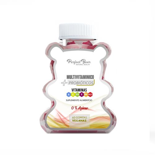 Multivitaminico Mas Probioticos 60 Gomitas Marca Perfect Bear