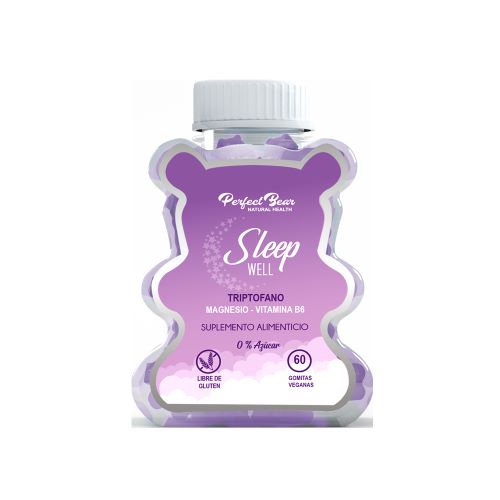 Sleep Well Magnesio - Vitamina B6 60 Gomitas Marca Perfect Bear