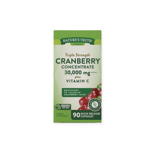 Cranberry 30000mg + Vitamina C 90 Capsulas Marca Natures Truth