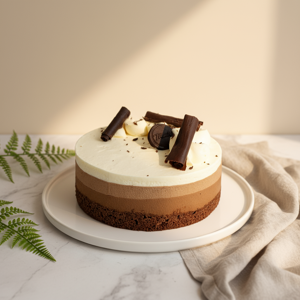 Torta Ignacia (Mousse Tricolor), Keto, Sin Azúcar Añadida, 800 g, Tremus
