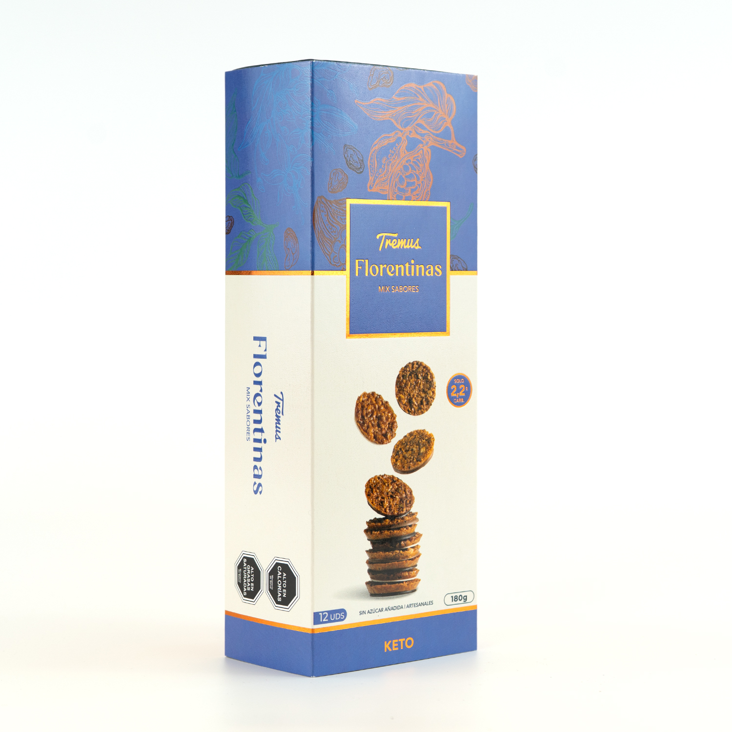 Mix de Galletas Florentinas Keto, Sin Azúcar Añadida, 180 g, Tremus - Imagen 2