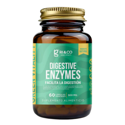 Enzimas Digestivas 60 cap 500 mg Marca RI&CO