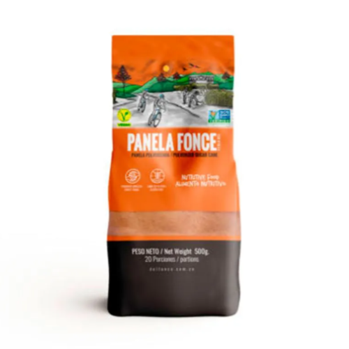 Panela Pulverizada Vegana Libre de Gluten 500 grs marca Fonce