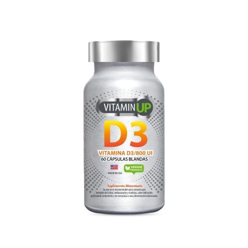 Vitamina D3 800 UI 60 cap  Marca Newscience