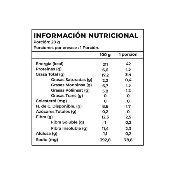Cracker mix de semillas y sal de mar, Keto, 20 g, Tremus 3 Cracker mix de semillas y sal de mar keto 2