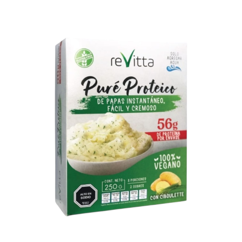 Puré Proteico Vegano con Ciboulette 250 gr Marca Revitta
